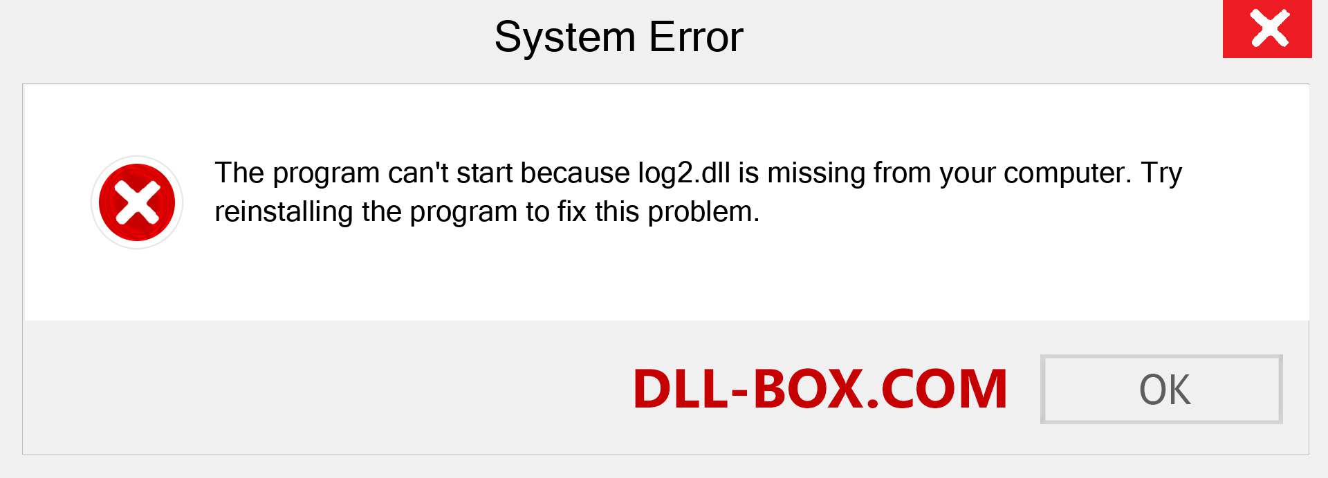  log2.dll file is missing?. Download for Windows 7, 8, 10 - Fix  log2 dll Missing Error on Windows, photos, images