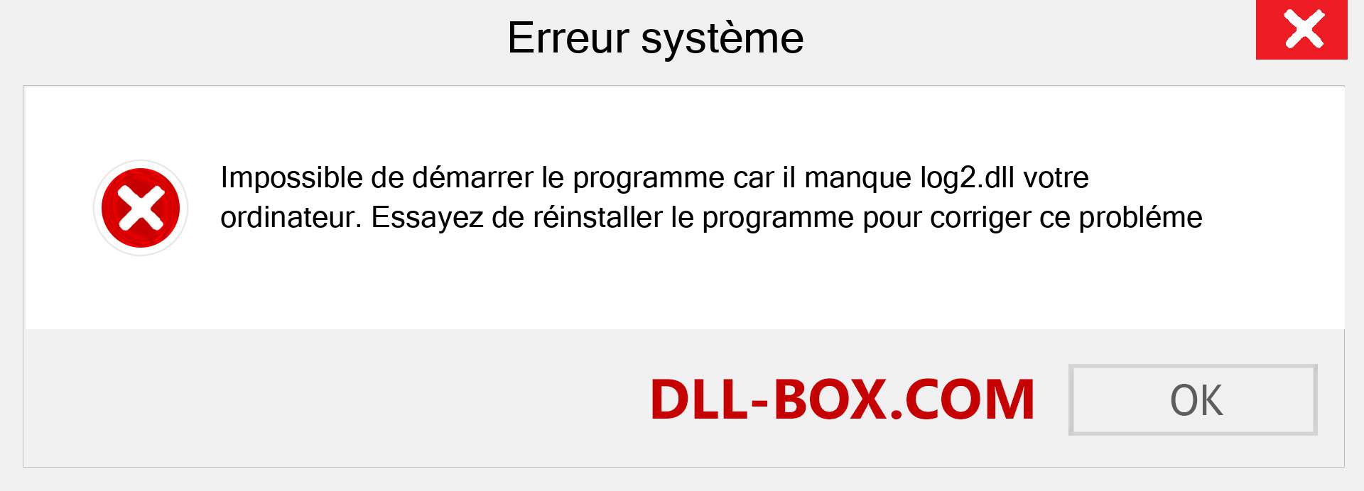 Le fichier log2.dll est manquant ?. Télécharger pour Windows 7, 8, 10 - Correction de l'erreur manquante log2 dll sur Windows, photos, images