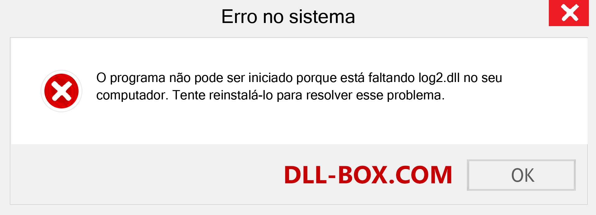 Arquivo log2.dll ausente ?. Download para Windows 7, 8, 10 - Correção de erro ausente log2 dll no Windows, fotos, imagens